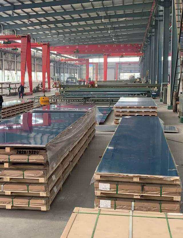 Metal sheets in various sizes and shapes